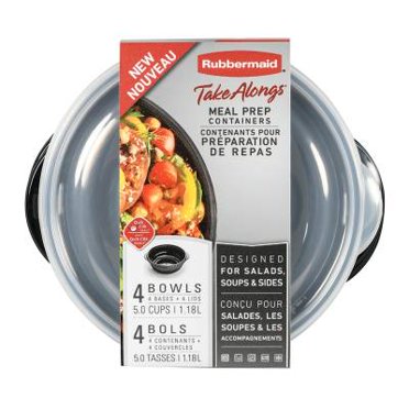 Hermético Rubbermaid Take Alongs Meal Prep 4 pack Negro 1.18 Litros