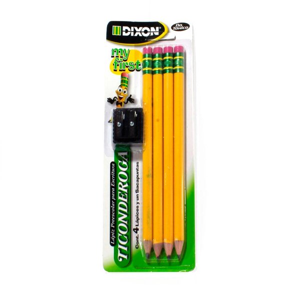 Set de lápiz y sacapuntas Dixon ticonderoga 5 pzas