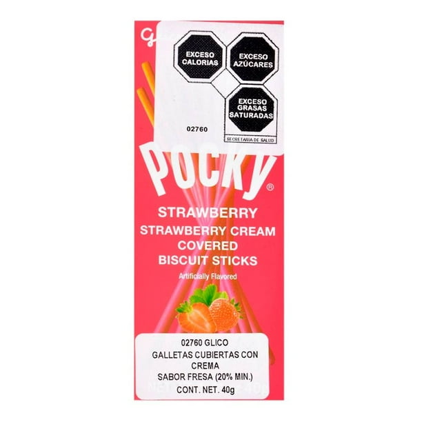 Galletas Glico Pocky con cubierta sabor crema de fresa 40 g