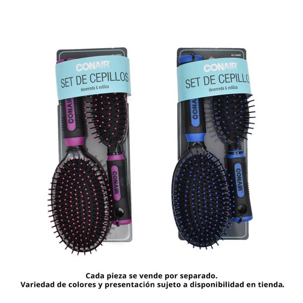 Set de cepillos Conair varios colores 2 pzas