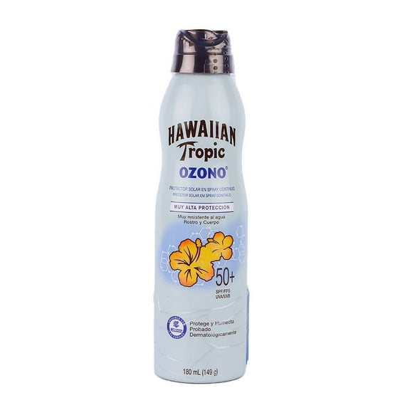 Protector solar Hawaiian Tropic Ozono FPS 50+ ozono en aerosol 180 ml