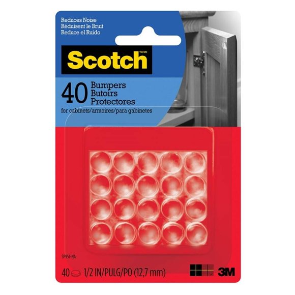 Topes de Goma Scotch Transparentes 40 pzs