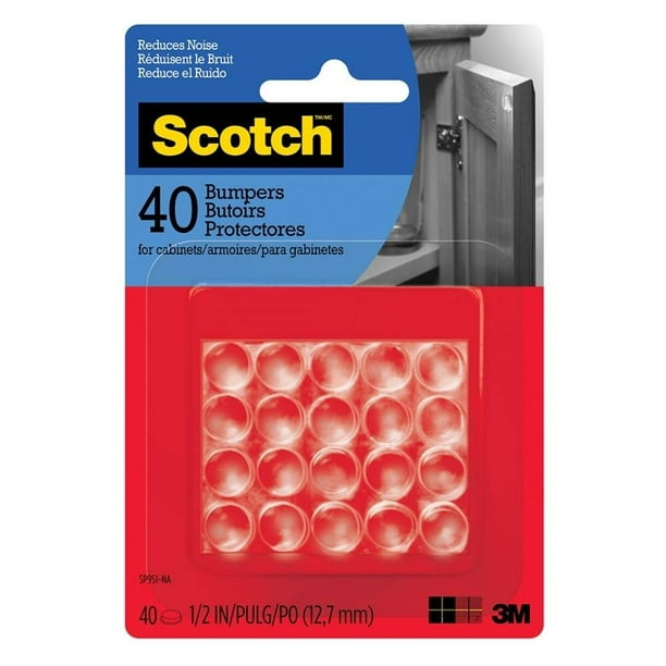 Topes de Goma Scotch Transparentes 40 pzs