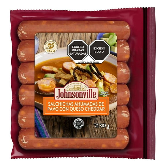 Salchicha de pavo Johnsonville con queso cheddar 383 g