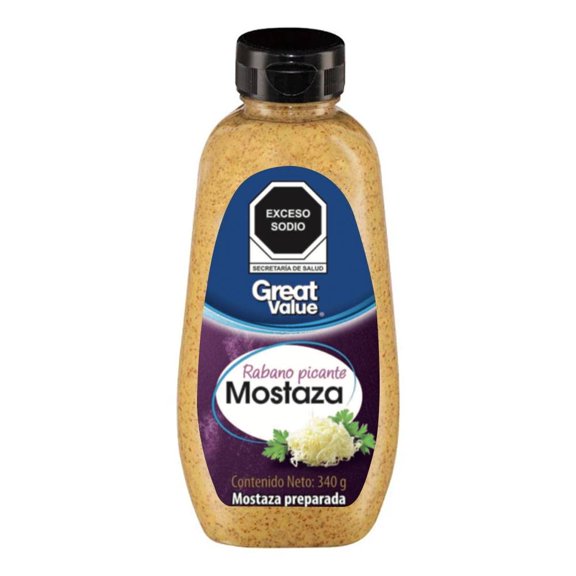 Mostaza Great Value preparada rábano picante 340 g