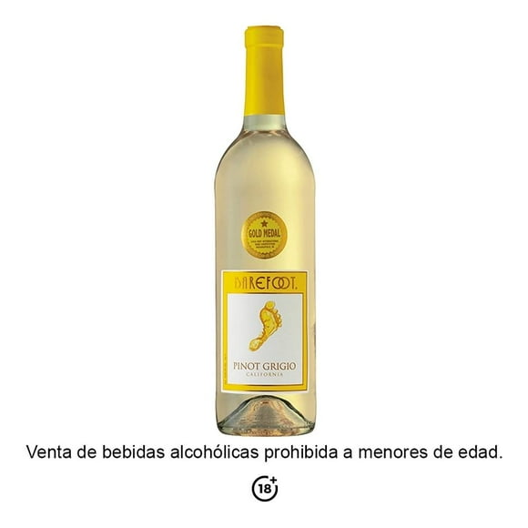 Vino Blanco Barefoot Pinot Grigio 750 ml