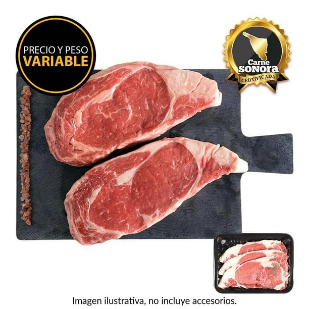 Rib eye sonora por kg peso aprox por charola 400 g