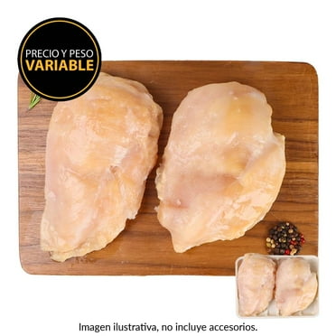 Pechuga de pollo sin hueso por kg congelada peso aprox por charola 850 g