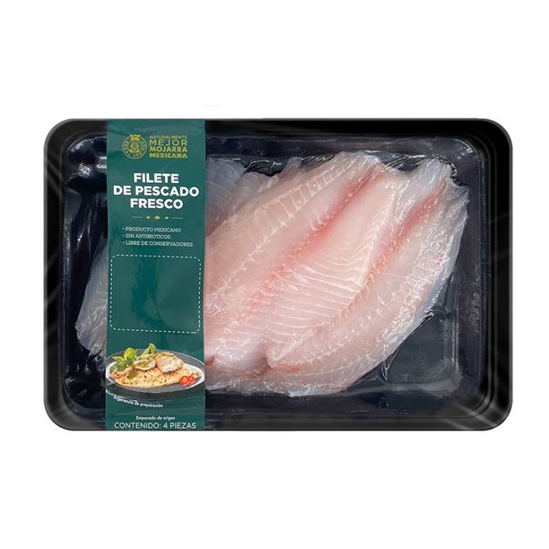 Filete de mojarra Regal Springs 4 piezas  peso aprox por charola 400 g