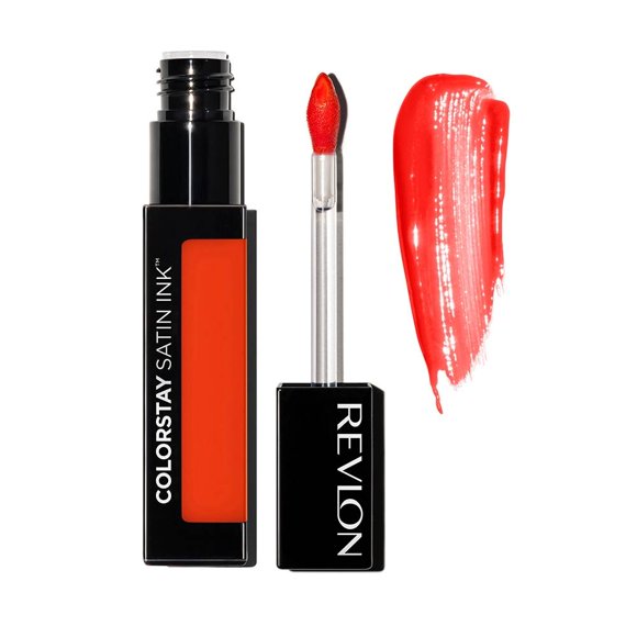 Labial líquido Revlon Colorstay satin ink smokin hot naranja 5 ml