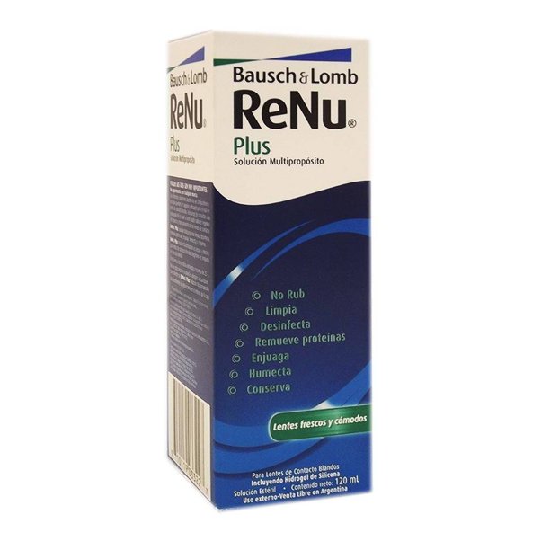 Solución para lentes de contacto Renu plus 120 ml