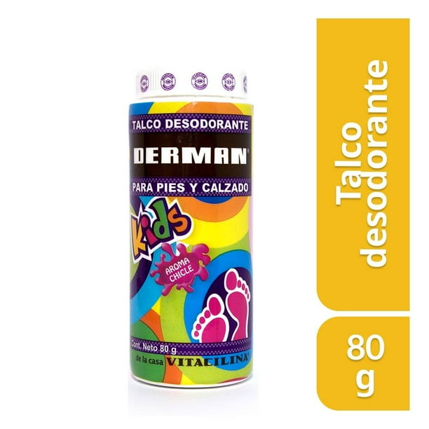 Talco desodorante Derman Kids chicle 80 g