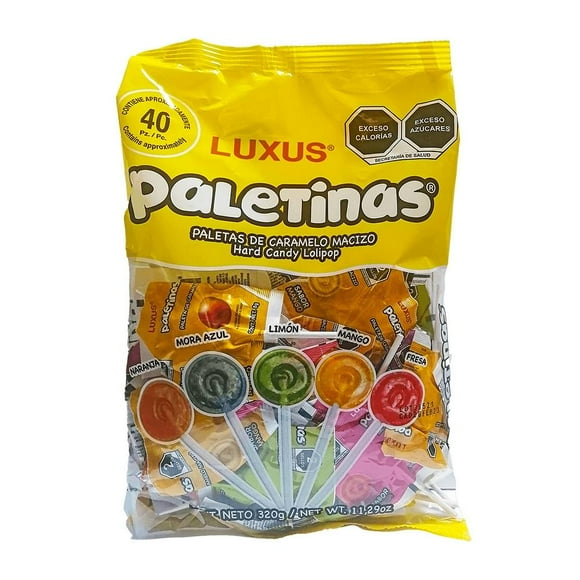 Paletas de caramelo macizo Luxus Paletinas varios sabores 320 g