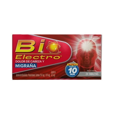 Bio Electro Paracetamol 250 mg, Ácido Acetilsalicílico 250 mg, Cafeína 65 mg 24 tabletas