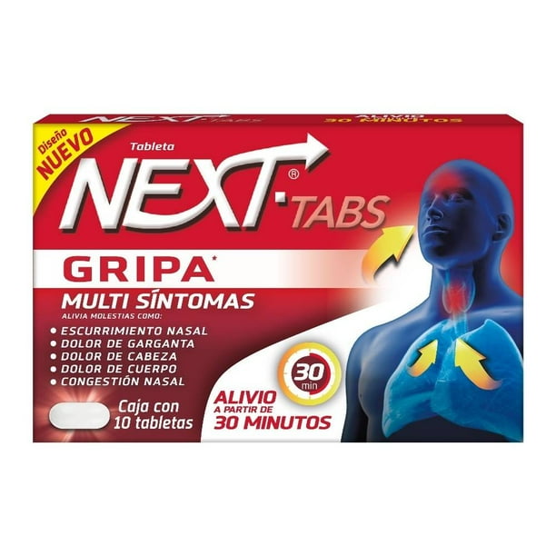 Antigripal Next caja con 10 tabletas