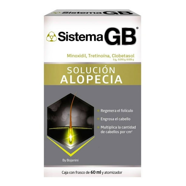 Tratamiento capilar Sistema GB 5 g/0.010 g/0.025 g solución alopecia 60 ml