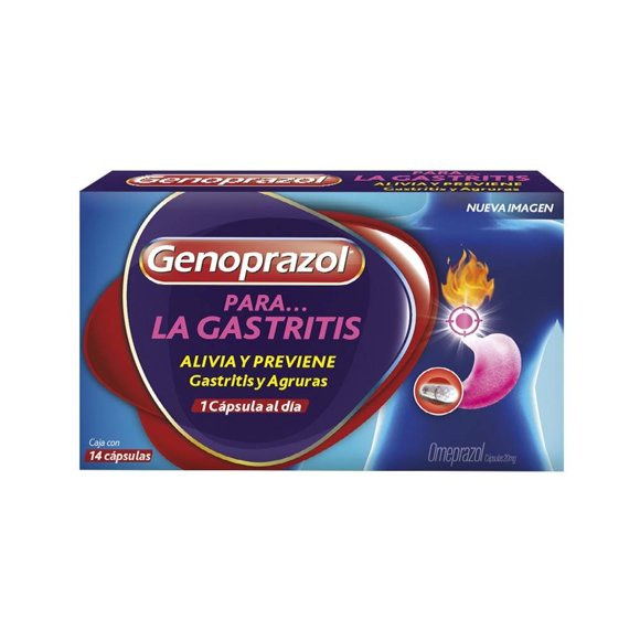 Antiácido Genoprazol Omeprazol 20 mg 14 cápsulas