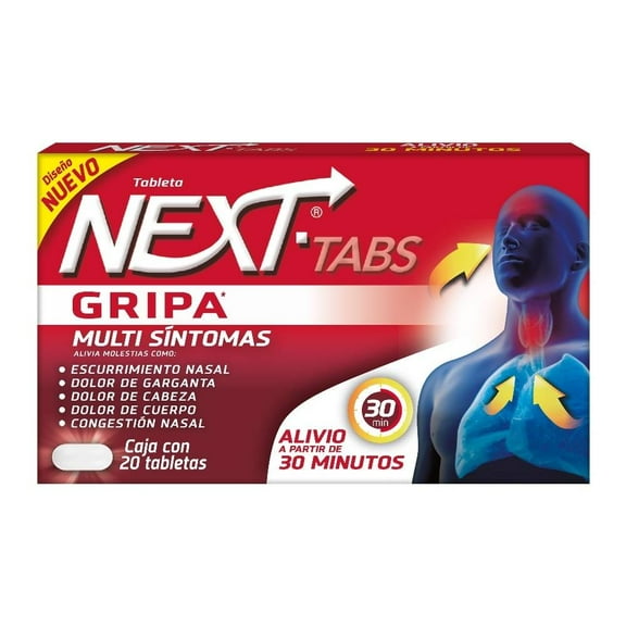 Antigripal Next TABS Paracetamol 500 mg / Cafeína25 mg 20 tabletas