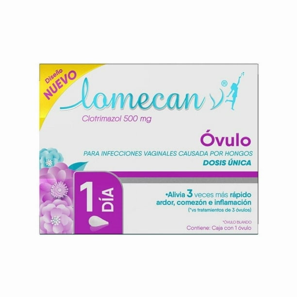 Lomecan V 1 día 500 mg 1 óvulo