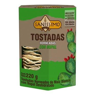 Tostadas Sanissimo horneadas de maíz y nopal  220 g