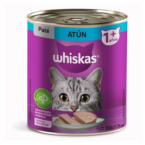 Alimento para gato Whiskas adulto paté atún 350 g