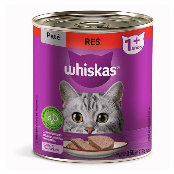 Alimento para Gato Whiskas Adulto Paté Res 350 g