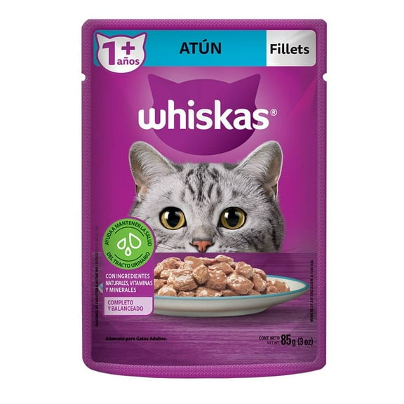 Alimento para Gato Whiskas Adulto Fillets Atún 85 g