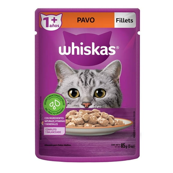 Alimento para Gato Whiskas Adulto Fillets Pavo 85 g