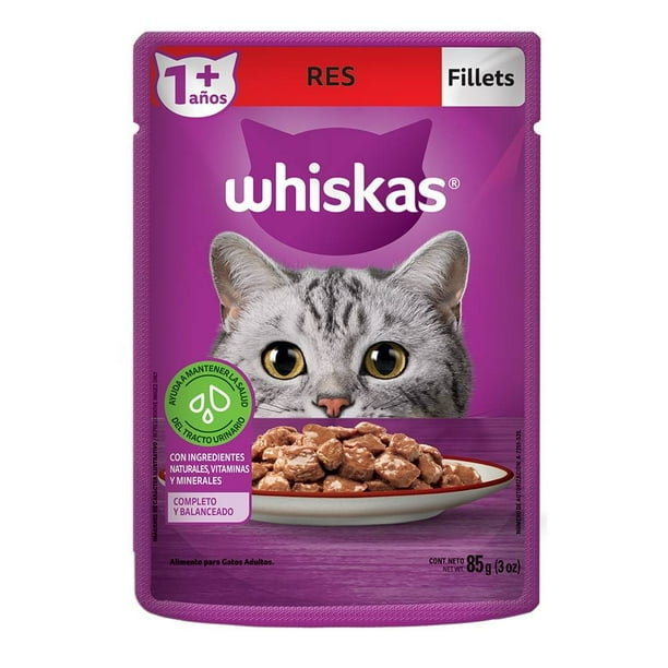 Alimento para Gato Whiskas Adulto Fillets Res 85 g