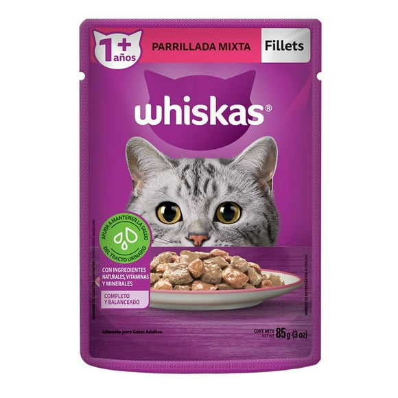 Alimento para Gato Whiskas Adulto Fillets Parrillada Mixta 85 g