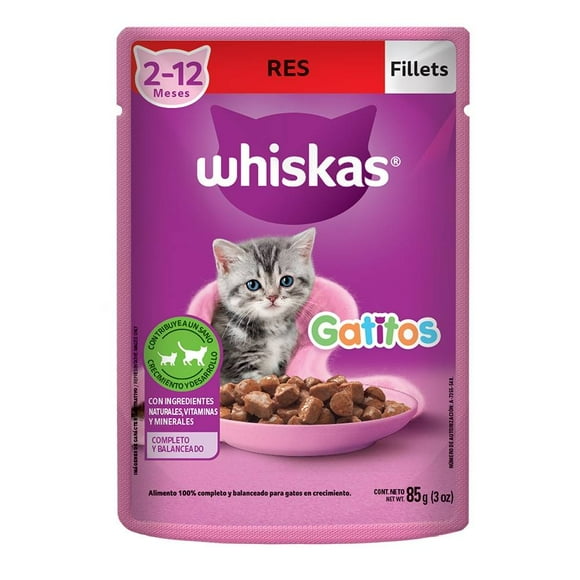 Alimento para Gato Whiskas Gatitos Fillets Res 85 g