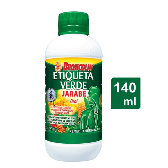 Broncolin Etiqueta verde 140 ml jarabe