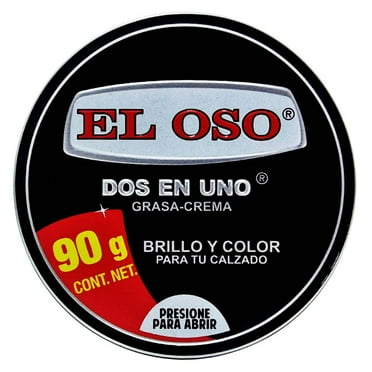 Grasa en crema para calzado El Oso Dos en Uno negro 90 g