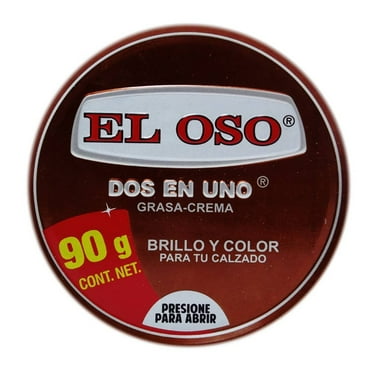 Grasa en crema para calzado El Oso Dos en Uno café 90 g