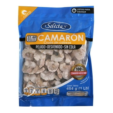 Camarón chico sin cabeza Selecta congelado 454 g