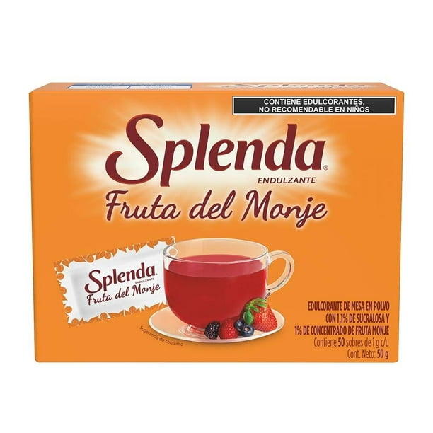 Endulzante Splenda fruta del monje 50 sobres de 1 g c/u