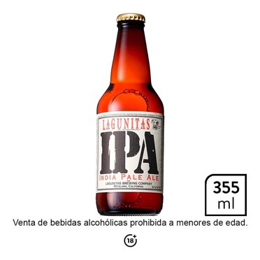 Cerveza artesanal Lagunitas india pale ale 355 ml