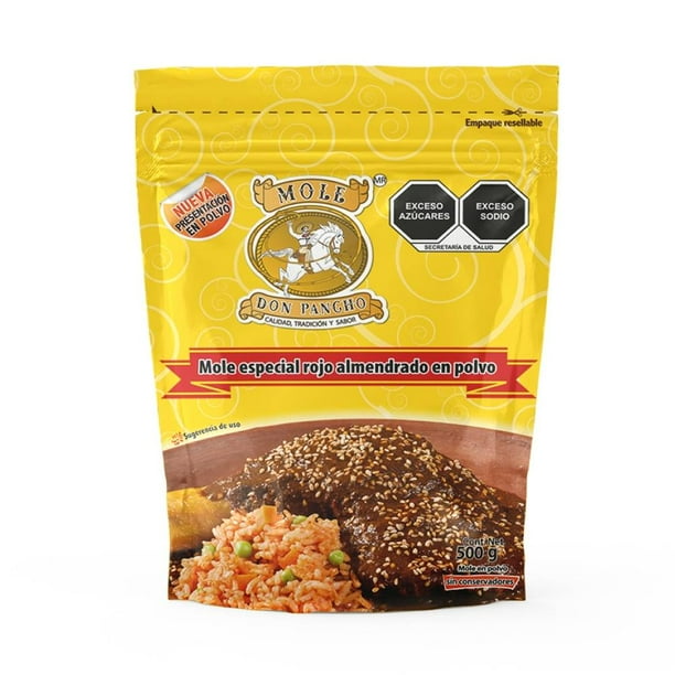 Mole rojo Don Pancho almendrado en polvo, 500 g