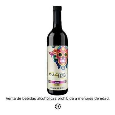 Vino Tinto Cuatro Soles Merlot 750 ml