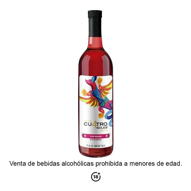 Vino Rosado Cuatro Soles blanc de zinfandel 750 ml