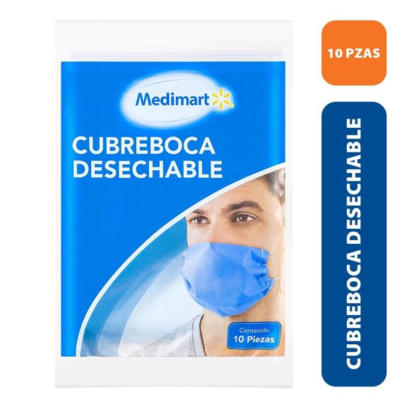 Cubreboca Medimart desechable 10 pzas