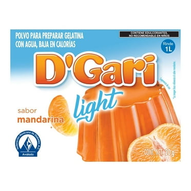 Polvo para preparar gelatina D' Gari Sin Azúcar de agua sabor mandarina 20 g