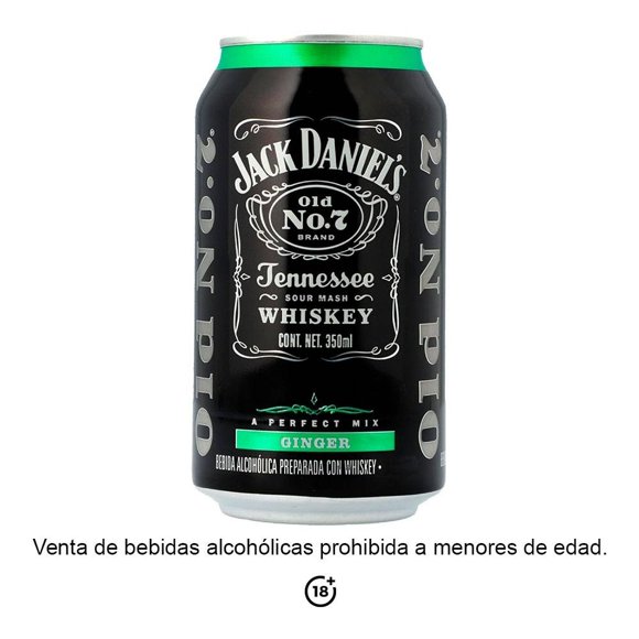 Bebida alcohólica preparada Jack Daniel's Ginger 350 ml