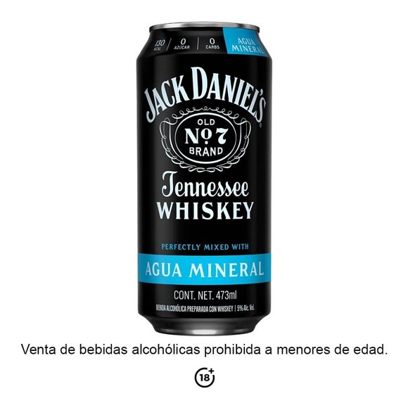 Bebida alcohólica preparada Jack Daniel's Agua Mineral 473 ml