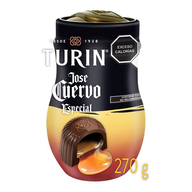 Chocolate semiamargo Turin Jose Cuervo Especial con relleno de tequila 300 g