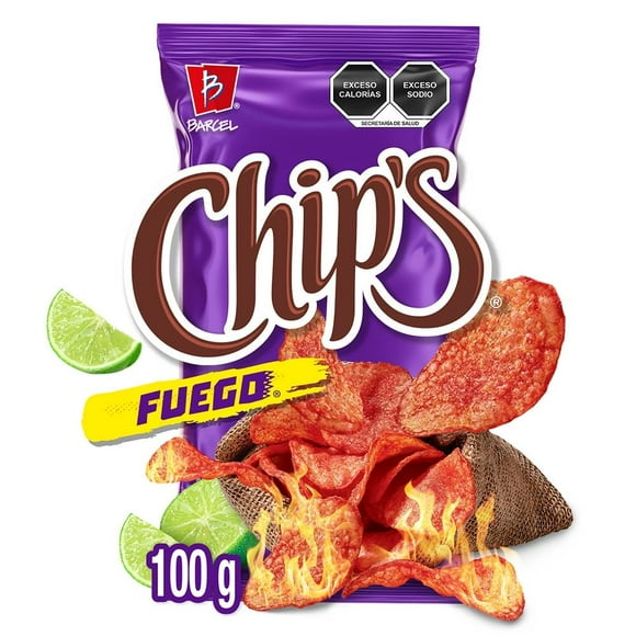 Papas Chips Fuego chile y limón 100 g