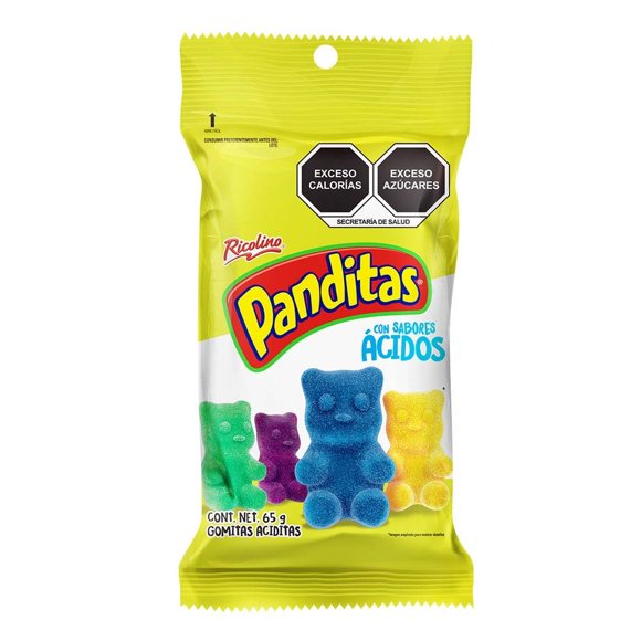 Gomitas Ricolino Panditas ácidos 65 g