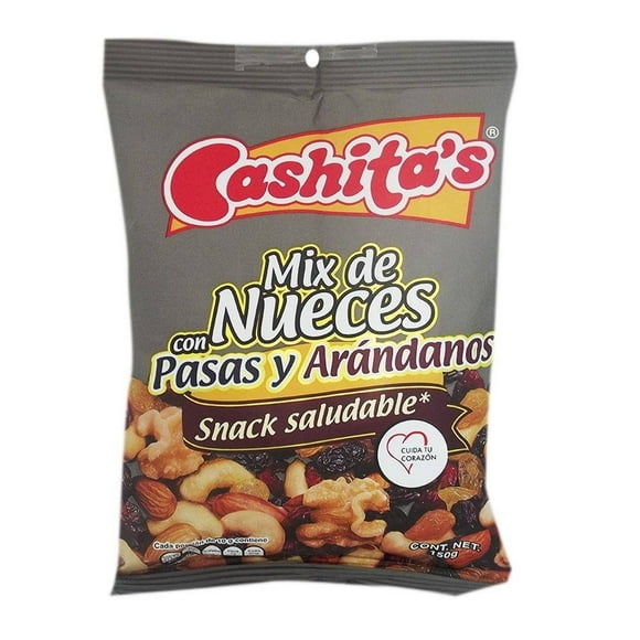 Mezcla de nueces Cashita's con pasas y arándanos 150 g