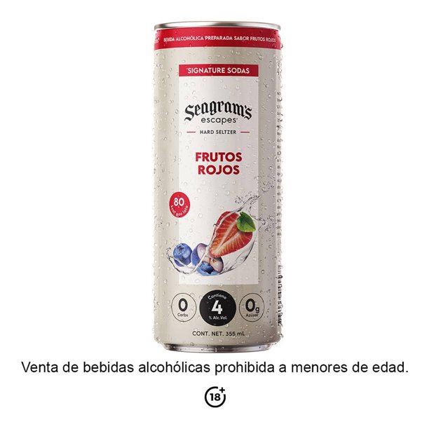 Bebida alcohólica preparada Seagram's Escapes Frutos rojos 355 ml