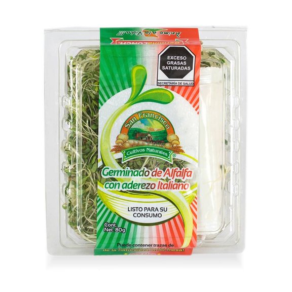 Germinado de alfalfa con aderezo italiano San Francisco Cultivos Naturales 80 g